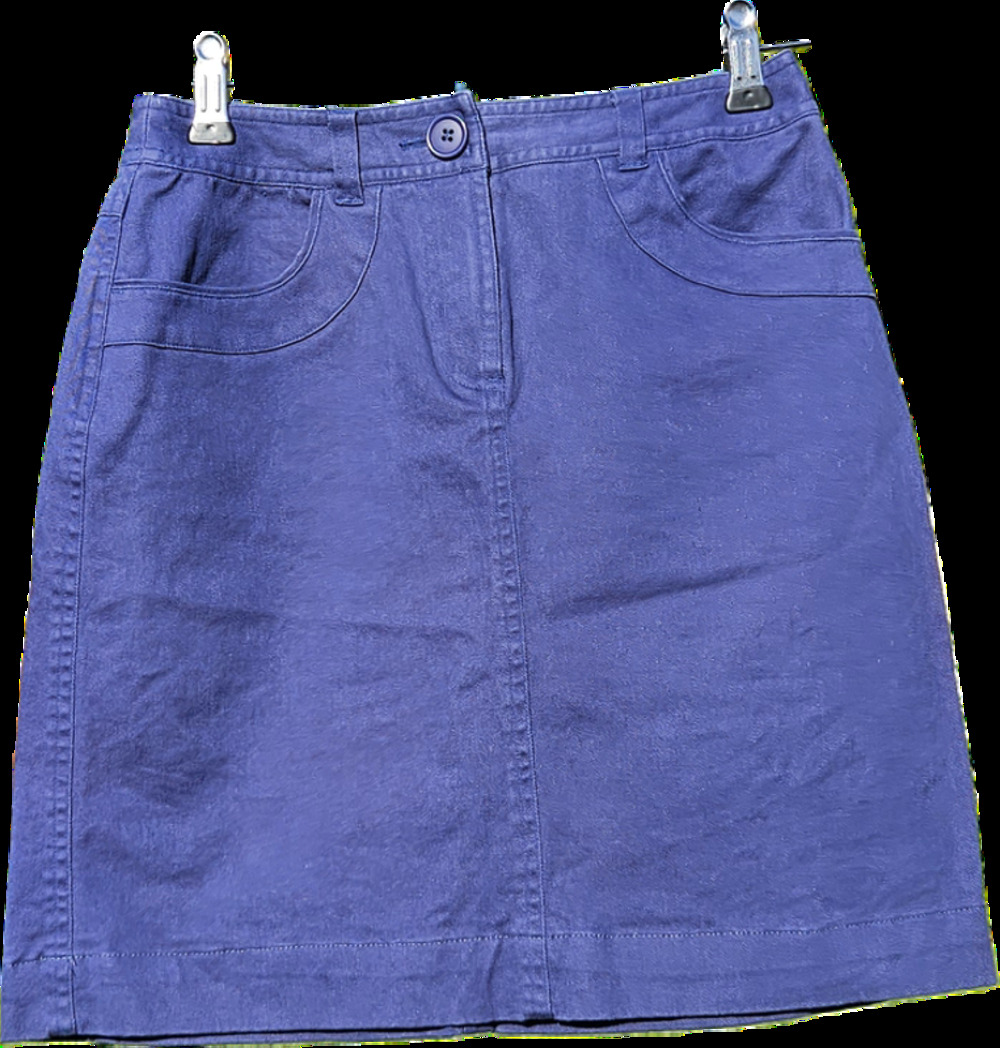 Talbots Petites 0 Stretch Skirt Linen Cotton 18 In